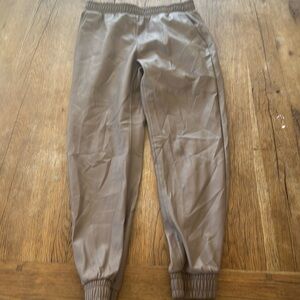 Faux Leather Joggers